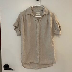 Jcrew Irish Linen top, XS, Relaxed fit